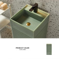 Green Color Wash Basin Sanitary Ware Bathroom Solid Surface Pedestal Basin